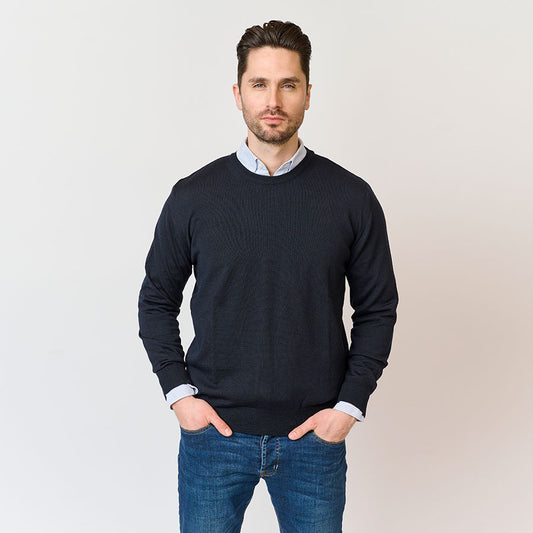 Riise Merino O-neck, Navy